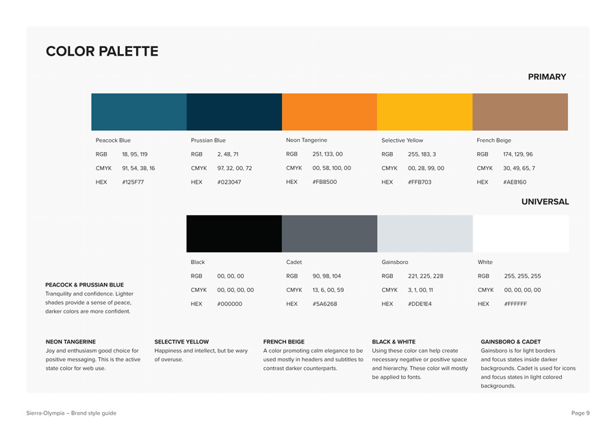 Page 10 Sierra-Olympia Style Guide