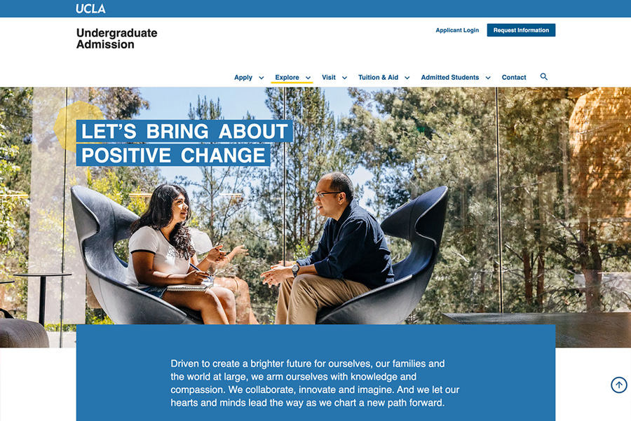 Page 2 UCLA Admissions page