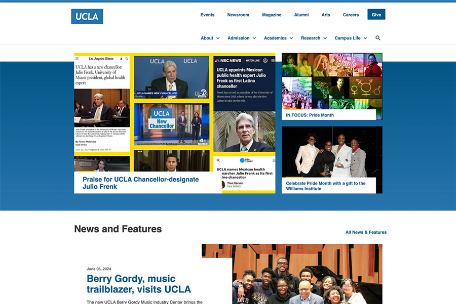 Page 1 UCLA gateway page