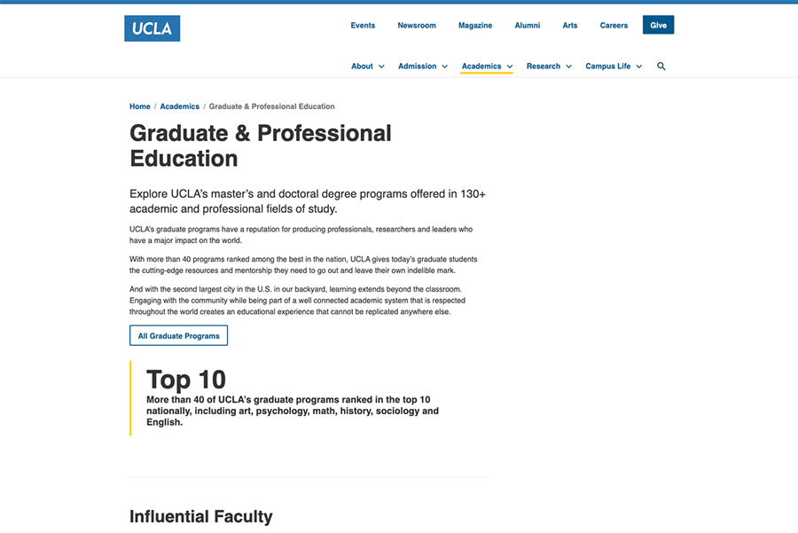 Page 3 UCLA gateway page